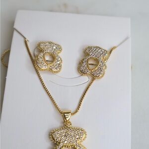 Elegant Stainless steel and Silver Jewelry Set